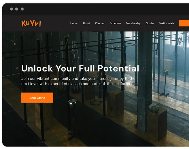 Preview of a business website built with KUYY! for Business